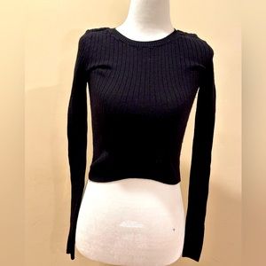 Topshop black crop top size 2